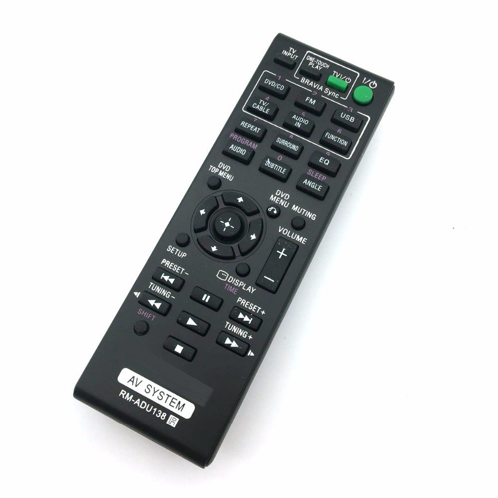 RM-ADU138 รีโมทคอนโทรลสําหรับ Sony ระบบโฮมเธียเตอร์ รองรับรุ่น DAV-TZ135, DAV-TZ140, DAV-TZ145/TZ150