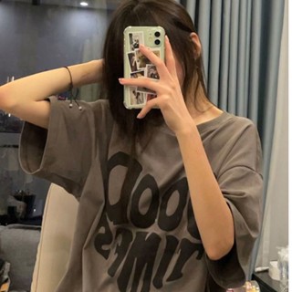 เสื้อยืดวินเทจ OVERSIZE สกรีนลาย GOOD TIME พร้อมส่ง ผ้านิ่ม ใส่สบาย #A50