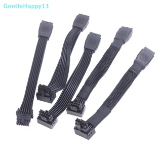 Gentlehappy การ์ดวิดีโอ 16Pin El 12VHPWR หัวตรง PCIE 5.0 El Line 12+4P 90 องศา El GPU