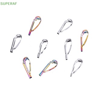 Superaf ขายดี แหวนไกด์ปลายคันเบ็ดตกปลา สีเงิน กันฝน ไม่พันกัน 1 ชิ้น