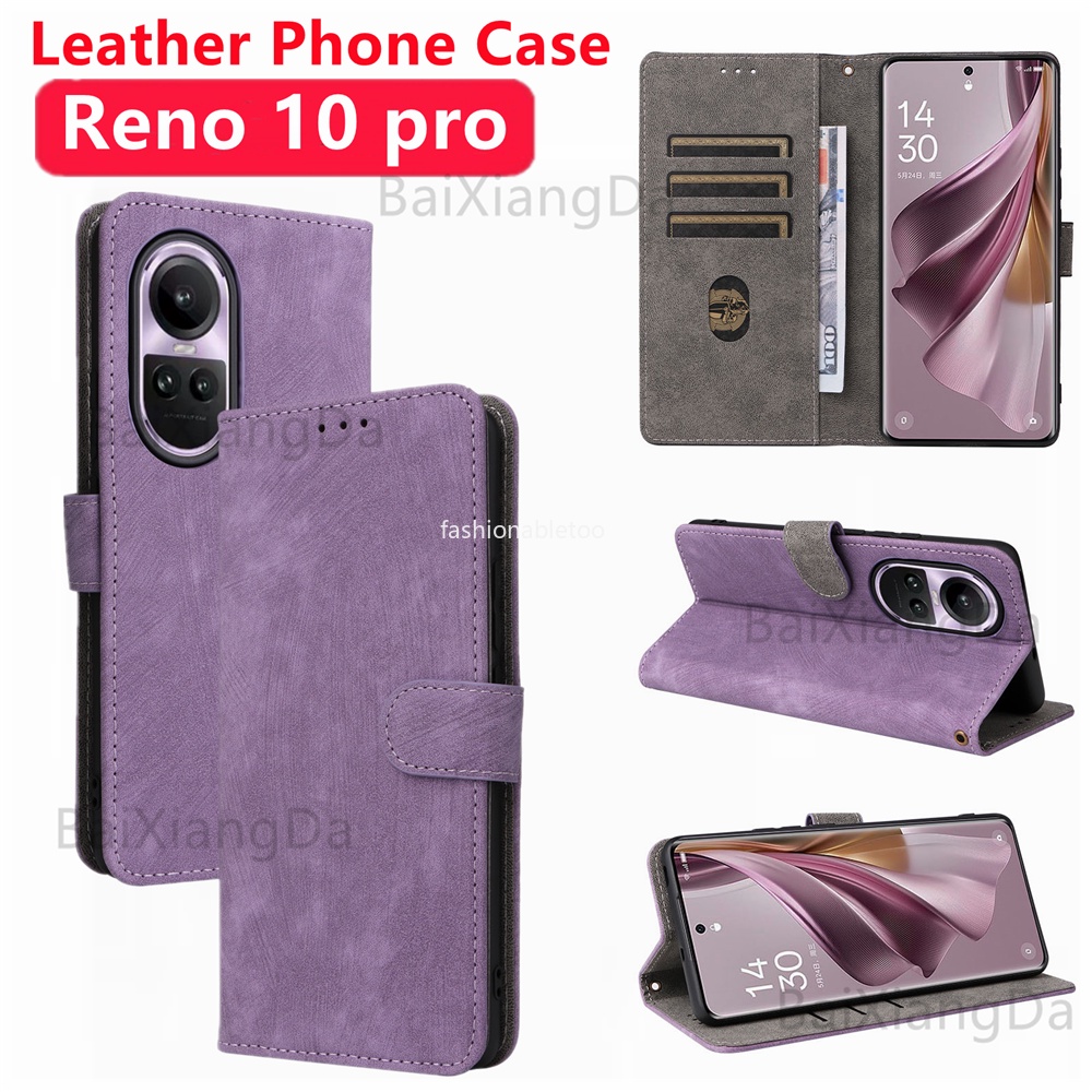 เคสโทรศัพท์มือถือหนัง ฝาพับแม่เหล็ก กันกระแทก พร้อมช่องใส่บัตร สําหรับ Oppo Reno 10 11 pro plus 10proplus 10pro+ 11pro Reno10 pro Reno10pro+ Reno11pro Reno11 F Reno11F 5G