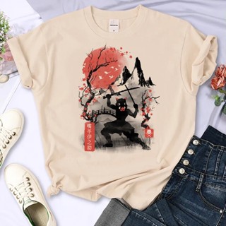 เสื้อยืด พิมพ์ลาย Demon Slayer Kimetsu No Yaiba สไตล์ฮาราจูกุ สําหรับผู้หญิง y2k