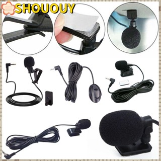 SHOUOUY แจ็คเสียบไมโครโฟนภายนอกรถยนต์ 3.5 มม. ยาว 3 เมตร แบบพกพา