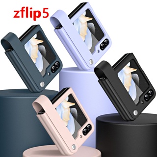 Hoce ZFlip5 เคสโทรศัพท์หนัง ฝาพับ พร้อมช่องใส่บัตร และสายคล้องมือ หรูหรา สําหรับ Samsung Galaxy Z Flip 4 Flip3 Flip 5