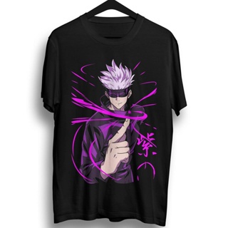 ป่าเสื้อยืด พิมพ์ลายอนิเมะ Jujutsu KAISEN GOJO SATORU RED(S-5XL)