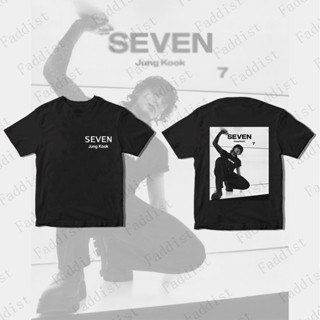 เสื้อยืดแขนสั้นลําลอง คอกลม ผ้าฝ้าย ลาย KPOP Bangtan Boys Jung Kook อัลบั้มใหม่ SEVEN 7 สําหรับผู้ชาย และผู้หญิง 2023