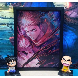 ตาเปล่า 3D ศิลปะอะนิเมะภาพวาดสามมิติ Conan Genkan One Piece Naruto Slam Dunk 3D grating wall