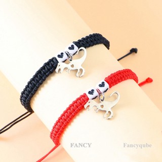 Fancy สร้อยข้อมือ จี้รูปไดโนเสาร์น่ารัก เครื่องประดับ สําหรับผู้หญิง และผู้ชาย