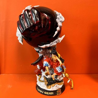 [New product in stock] One piece hezhiguo GK F3 kimono third gear Luffy hand-made electroplated color model ornament TJGQ