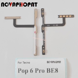 Novaphopat สายแพปุ่มเปิดปิดเสียง สําหรับ Tecno Pop 6 Pro BE8