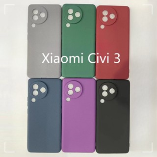 เคสโทรศัพท์มือถือแบบนิ่ม ผิวด้าน บางมาก สีพื้น เรียบง่าย สําหรับ Xiaomi Mi Civi 3