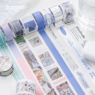 [LC] Rosyposy เทปกระดาษสติกเกอร์ สําหรับตกแต่งพื้นหลังวารสาร DIY