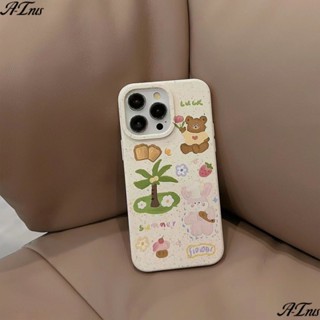 เคสโทรศัพท์มือถือ ลายกราฟฟิตี้หมีน้อยน่ารัก ย่อยสลายได้ สําหรับ Iphone 14promax pro 1112 13 EEMK