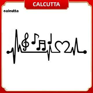 [calcutta] สติกเกอร์ ลายตัวโน้ตดนตรี Heartbeat มีกาวในตัว สําหรับติดตกแต่งหน้าต่างรถยนต์