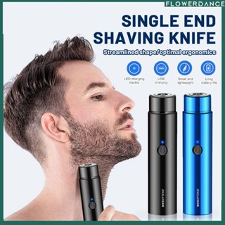 มีดโกนหนวดไฟฟ้าขนาดเล็ก Usb มีดโกนแบบพกพาหัวตัดแบบโรตารี Beard Trimmer มีดโกนหนวดไฟฟ้าขนาดเล็ก USB ชาร์จใหม่ได้ Waterproof เครื่องมือความงามบนใบหน้า ดอกไม้