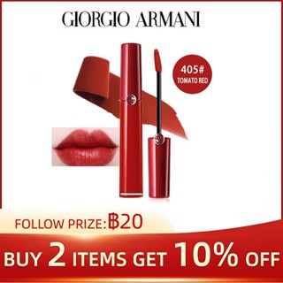 GIORGIO ARMANI Red Tube ลิปสติก Velvet Matte Lip Glaze#405