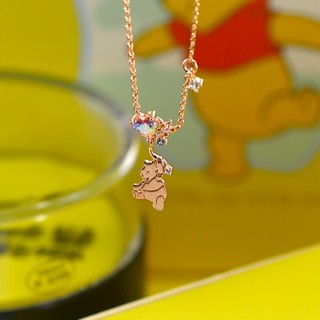 (($ยอดนิยม $) Winnie the Pooh Disney Co-Branded Merchandise Korea CLUE ของแท้ จํากัด สร้อยคอ กล่องของขวัญ กล่องเครื่องประดับ กล่องของขวัญ