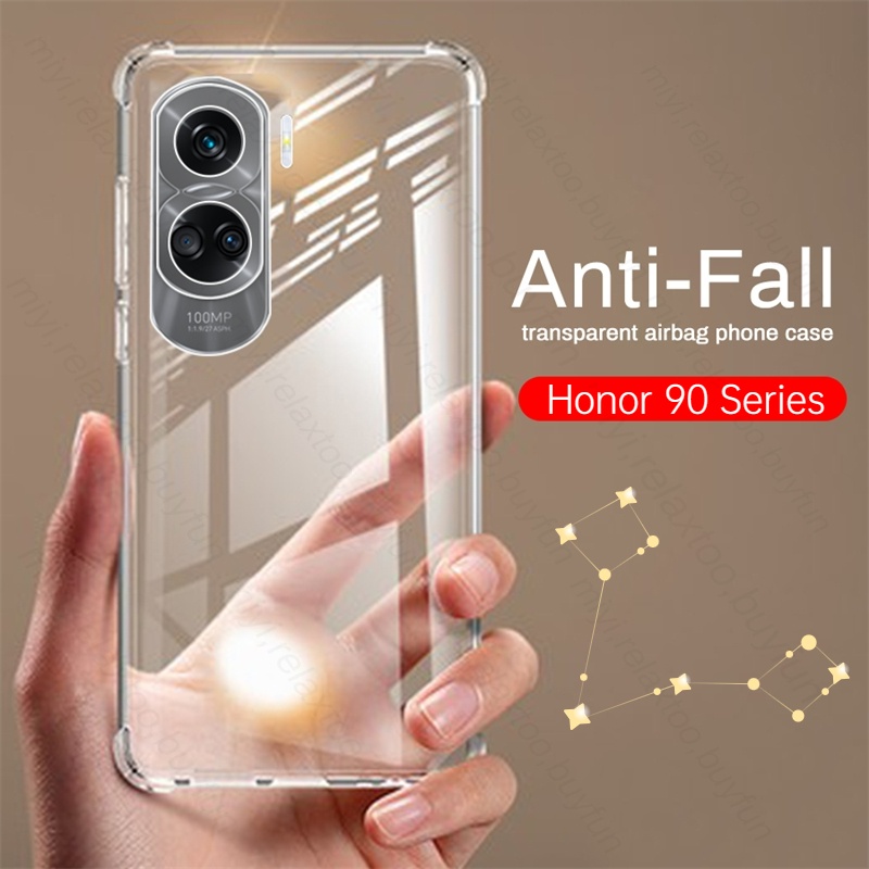 ปลอกสําหรับ Honor 90 Pro 5G Lite 2023 เคสโทรศัพท์ Clear Anti-Fall ป้องกันสําหรับ Honor90 90Pro 90Lite กรณี Slim กันกระแทก