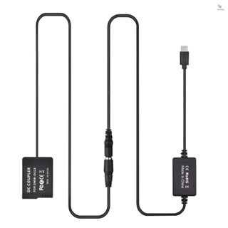 {fash} สายเคเบิล PD USB Type-C เป็นแบตเตอรี่ดัมมี่ DMW-DCC8 DC Coupler DMW-BLC12 แบบเปลี่ยน สําหรับกล้อง Panasonic LUMIX DMC-FZ2500 FZ1000 FZ300 FZ200 G85 GX8 G7 G6 G5 GH2 DC-G90 G95 G99