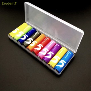 [ErudentT] กล่องเคสพลาสติก แบบพกพา สําหรับ AA 10 ชิ้น [ใหม่]