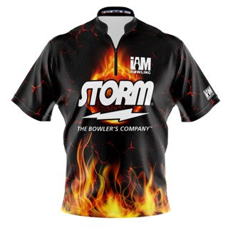 Storm DS เสื้อโปโล แขนสั้น พิมพ์ลายโบว์ลิ่ง 1540-ST 3D