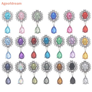 [Ageofdream] ใหม่ เข็มกลัด พลอยเทียม สีเงิน 46*25 มม. สําหรับตกแต่งเสื้อผ้า งานแต่งงาน