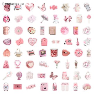 [FREG] 60pcs 3D Cartoon Kawaii Pink Graffiti Sticker Ins Style Cute Decals For DIY Album Scrapbook Phone Laptop Fridge Toy FDH