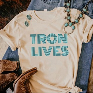 เสื้อยืด พิมพ์ลายกราฟฟิค Tron แฟชั่นฤดูร้อน สําหรับผู้หญิง