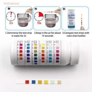 [Initiatour] 6 In 1 แถบทดสอบคุณภาพน้ํา อเนกประสงค์ สําหรับสระว่ายน้ํา 50 ชิ้น ต่อขวด