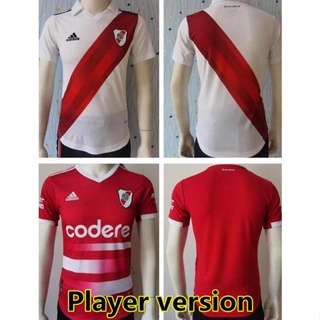 เสื้อกีฬาแขนสั้น ลายทีมชาติฟุตบอล Player Version 23-24 River Plate Jersey ชุดเหย้า สําหรับผู้ใหญ่