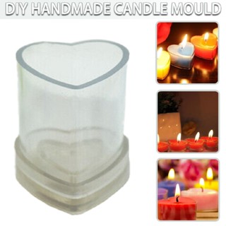 Heart-shaped Handmade Scented Candle Mold Plastic DIY Making Craft Tool