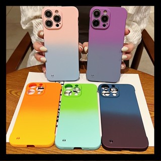 เคสโทรศัพท์มือถือ PC แข็ง กันกระแทก ไล่โทนสี หรูหรา สําหรับ iPhone 14 13 12 11 Pro Max X XS Max XR 7 8 plus 12 13 Pro 14 plus 14 Pro Max