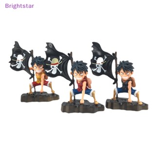 Brightstar ใหม่ ตุ๊กตาฟิกเกอร์ PVC อนิเมะ One Piece Monkey D Luffy Take Flag Fighg 1 ชิ้น