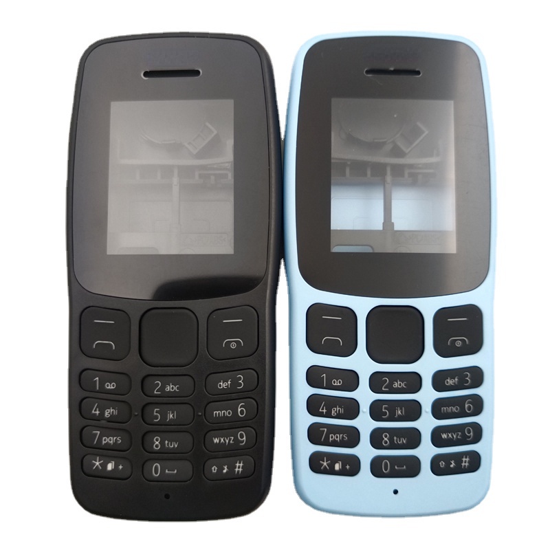 เคสโทรศัพท์มือถือ พร้อมปุ่มกดภาษาอังกฤษ แบบเปลี่ยน สําหรับ Nokia 106 2018