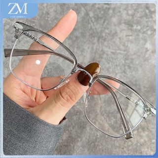 【ZM Glasses】แว่นสายตาสั้น ป้องกันแสงสีฟ้า การป้องกันรังสี กระจกแบน ป้องกันดวงตา กรอบคิ้วทรงนักเรียน แฟชั่นผู้ชาย แฟชั่น 084