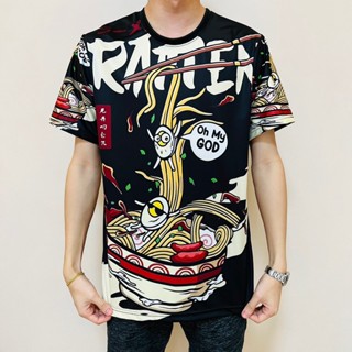 เสื้อยืดลายราเมง สีดำ สไตล์ญี่ปุ่น ลายใหม่ล่าสุด สุดสวย