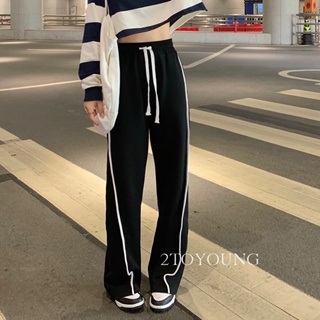 2TOYOUNG  กางเกงขายาว คาร์โก้ กางเกง เชือกอเมริกันคลาสิค Cargo pants 2023 NEW 071872 สวย ทันสมัย Trendy Chic A23L03D 36Z230909