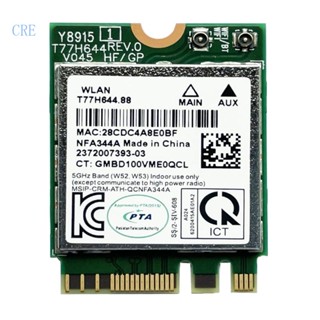 Cre QCNFA344A 802 การ์ดแลนไร้สาย 11AC BT4 1 NGFF-M2 อินเตอร์เฟซ Wi-Fi 1200Mbps สําหรับ Windows7 8 10 11