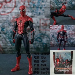 [จุดคุณภาพ] อะนิเมะ SHF เวอร์ชั่นภาพยนตร์ Spider-Man Heroes Expedition เวอร์ชั่นชุดรบสีแดงและสีดำสามารถเคลื่อนย้ายได้ x3oo ชนิดบรรจุกล่อง