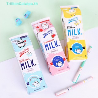 Trillioncatalpa กระเป๋าดินสอ ทรงสี่เหลี่ยม สําหรับใส่เครื่องเขียน 1 ชิ้น