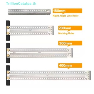 Trillioncatalpa ไม้บรรทัดอลูมิเนียมอัลลอย ทรงสี่เหลี่ยม ความแม่นยําสูง สําหรับงานไม้ 1 ชิ้น