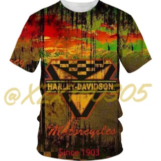 (ทั้งหมดในสต็อก Xzx180305ใหม่ เสื้อยืด พิมพ์ลาย Harley-Davidson Racing 3D 16