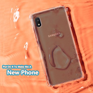 สําหรับ Samsung Galaxy A10e ยืดหยุ่น ยางนุ่ม คริสตัลใส บาง ป้องกัน เยลลี่ เคสเสริม กันกระแทกมุม กันกระแทก เคสใส