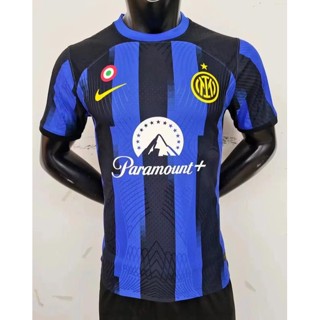 เสื้อกีฬาแขนสั้น ลายทีมชาติฟุตบอล Inter Milan Jersey 23 24 ชุดเหย้า