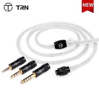 Trn T6 Pro สายเคเบิลเชื่อมต่อหูฟัง ชุบเงิน 16 แกน OCC MMCX 2PIN สําหรับ TRN Kirin ZS10 EMA V90