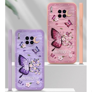 Dmy เคสซิลิโคนนิ่ม ลายผีเสื้อ กันกระแทก สําหรับ huawei mate 30 pro 20 20X 40 50 10 pro P50 P40 P30 lite nova 4e P20 P10 plus