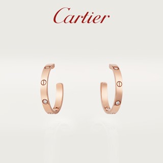 [พร้อมกล่องบรรจุภัณฑ์] พร้อมส่ง Cartier Cartier LOVE Series ต่างหูเพชร สีโรสโกลด์