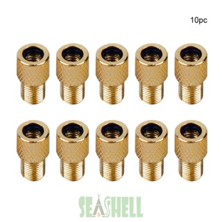 [Seashell02.th] อะแดปเตอร์วาล์วเชื่อมต่อปั๊มลมยางจักรยาน Presta เป็น Schrader 10 ชิ้น