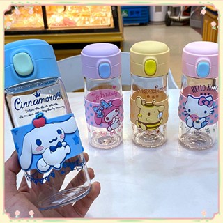 380ml น่ารัก Sanrio ขวดน้ำแก้วแยกชาในครัวเรือนอุณหภูมิสูงถ้วยน้ำการ์ตูนมินิกาต้มน้ำแบบพกพา 【sunny】