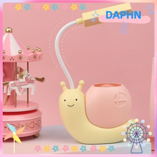 Daphs โคมไฟตั้งโต๊ะ LED รูปหอยทากน่ารัก ชาร์จ USB คุณภาพสูง สําหรับเด็ก